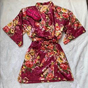 Magenta Silk Robe